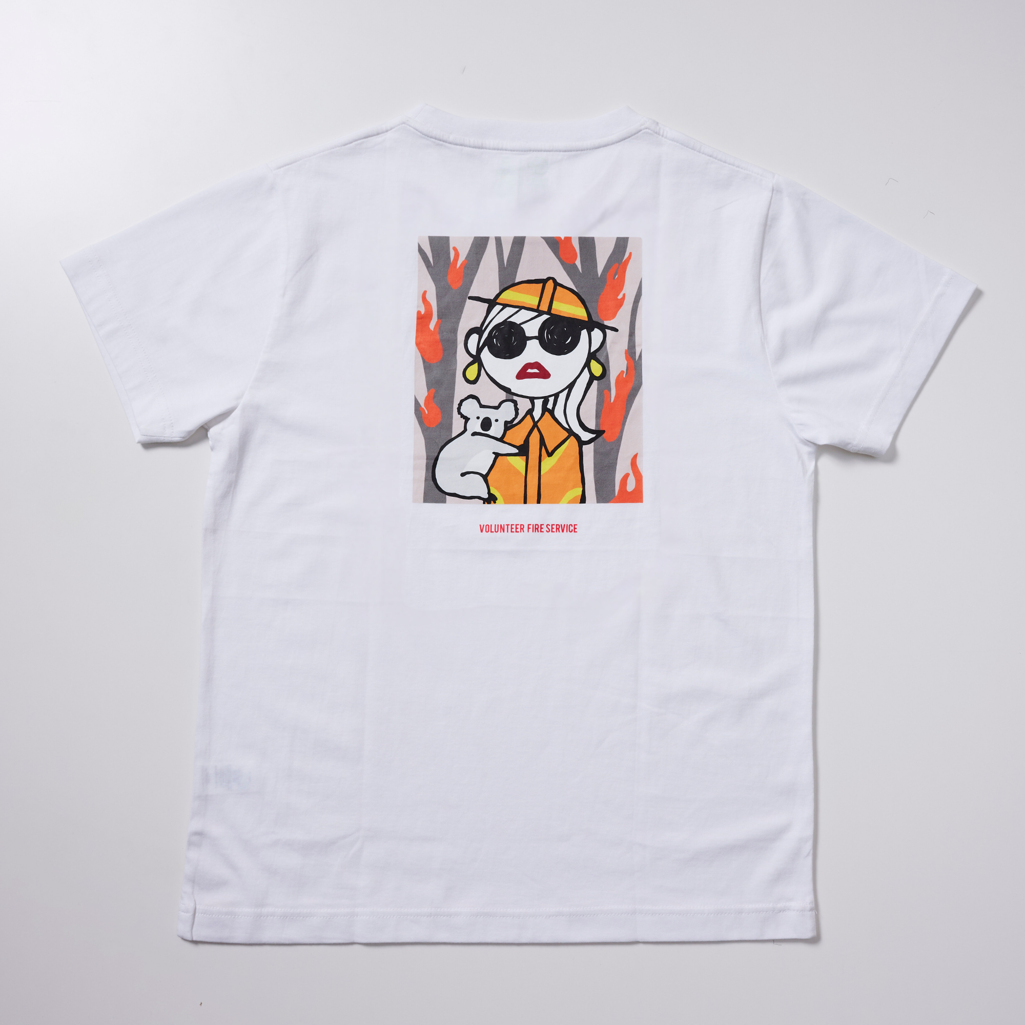 VOLUNTEER FIRE SERVICE オーガニックコットン T (White VOLUNTEER FIRE SERVICE オーガニックコットン T (White