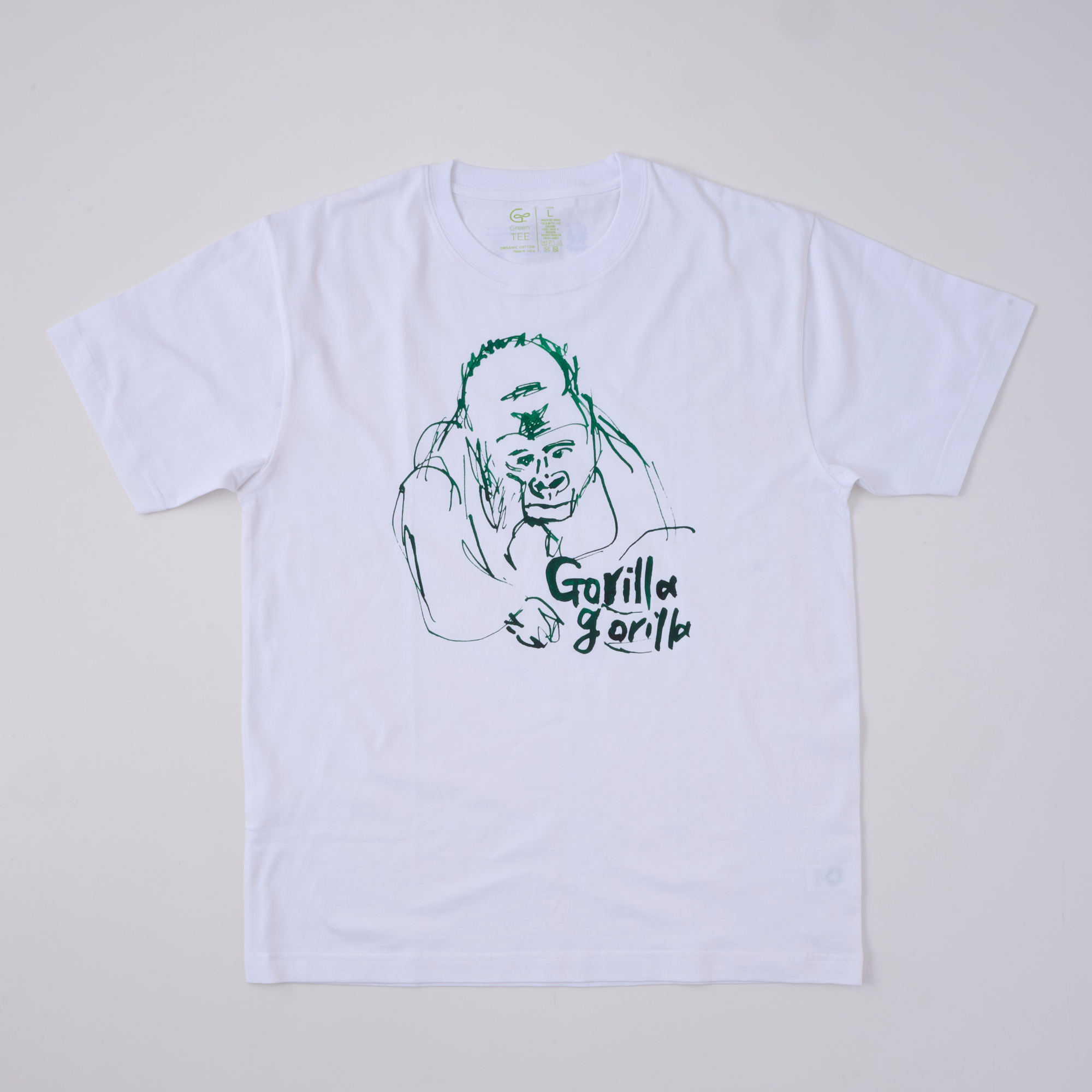 オーガニックコットン Tシャツ ゴリラ 白地 男女兼用 – WWFジャパン オーガニックコットン Tシャツ ゴリラ 白地 男女兼用 – WWFジャパン