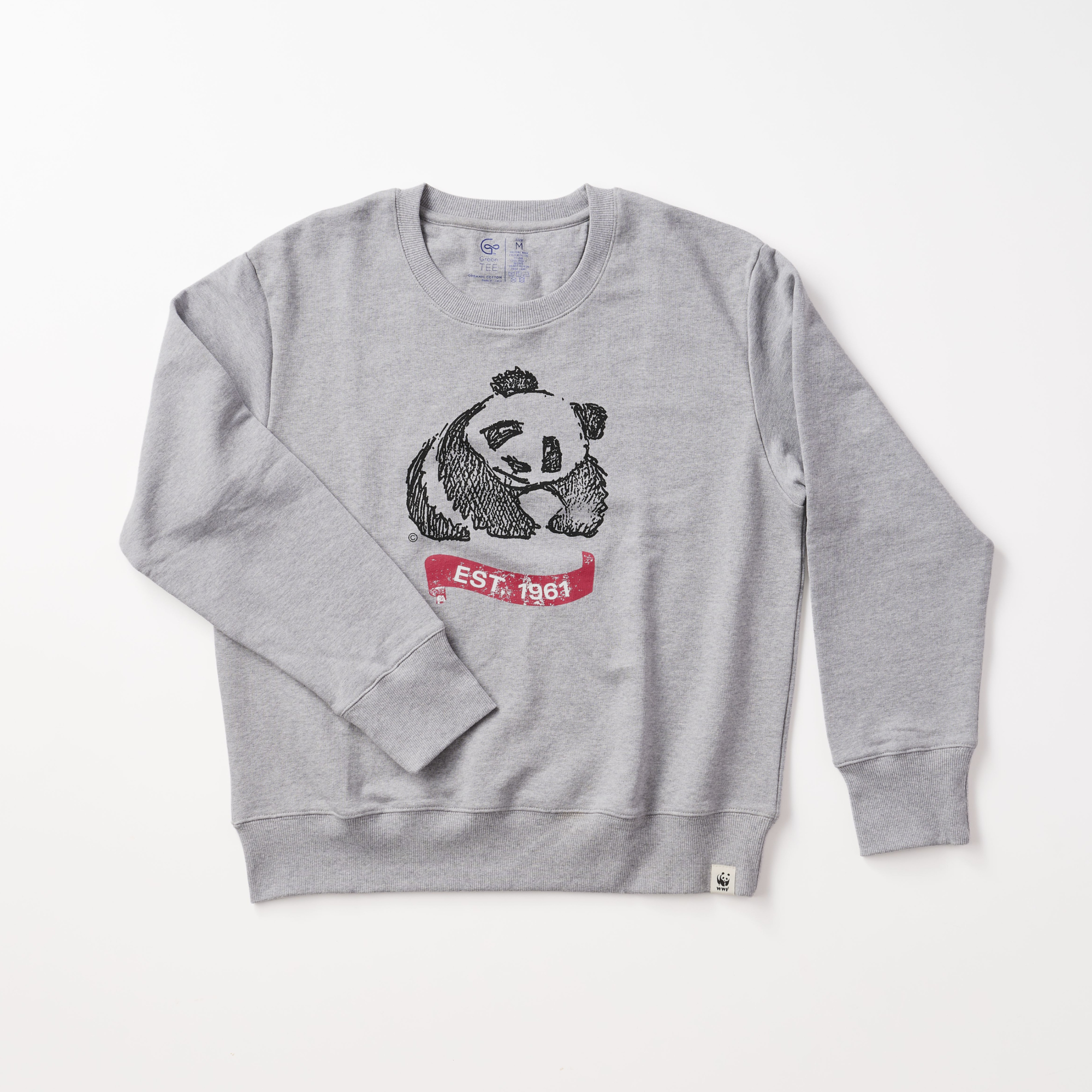 オーガニックコットン WWF1961PANDA スウェット 杢グレー – WWF