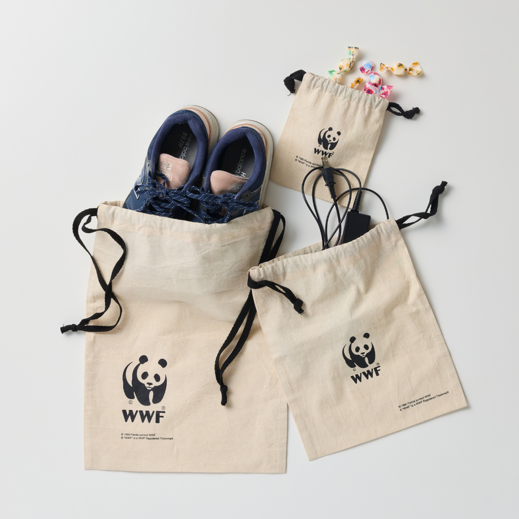 パンダサイト 3点 パンダ きんちゃく袋 3サイズセット GOTS認証 – WWFジャパン PANDA SHOP