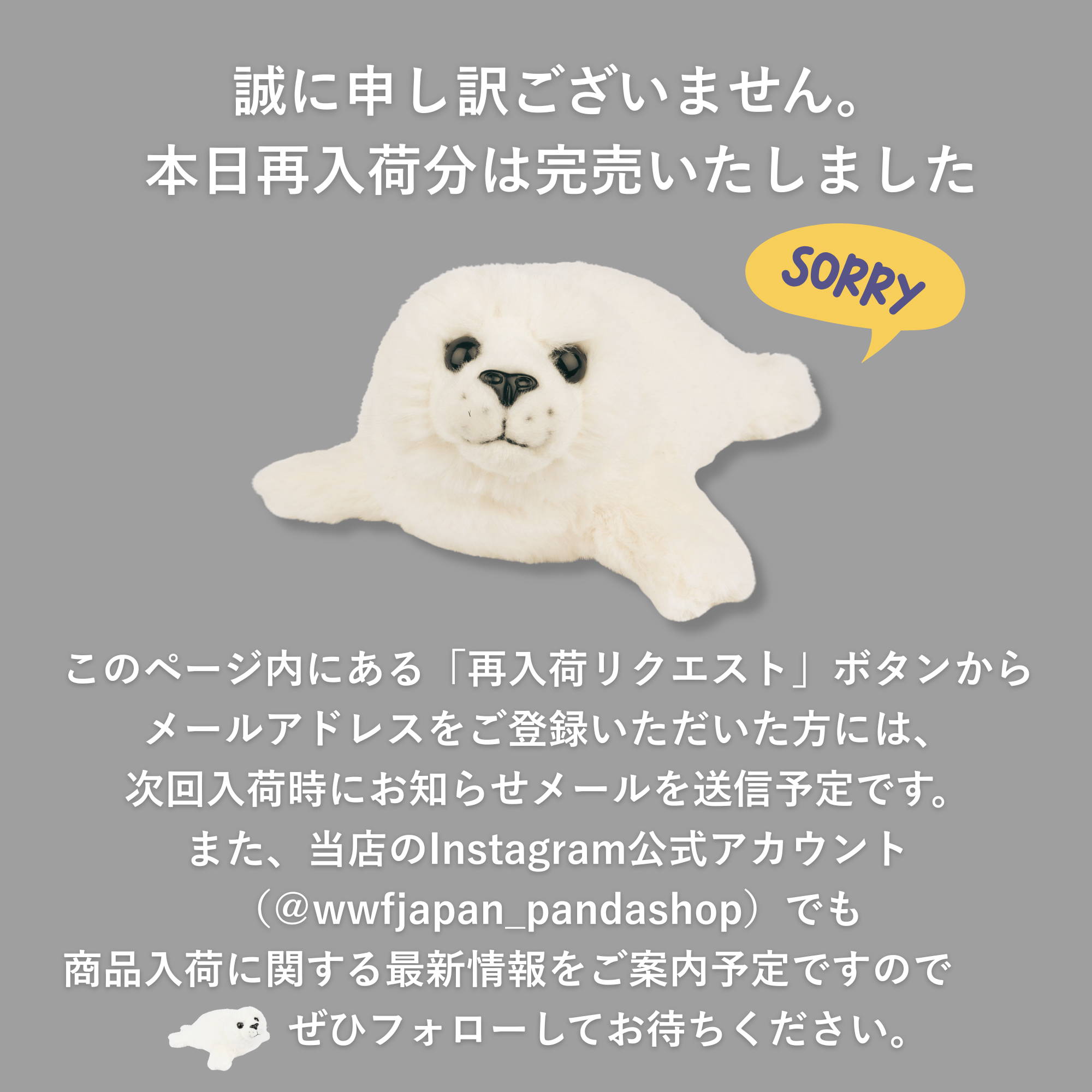 BON TON TOYS WWF SEAL ※1度のお会計で1点のみ（ご購入制限） – WWF