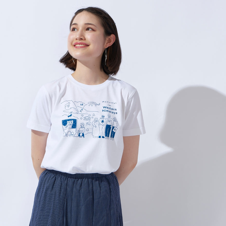 オーガニックコットン Tシャツ  ヒマラヤ シロ地