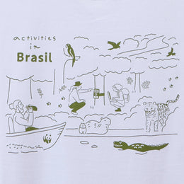 オーガニックコットン Tシャツ  ブラジル シロ地