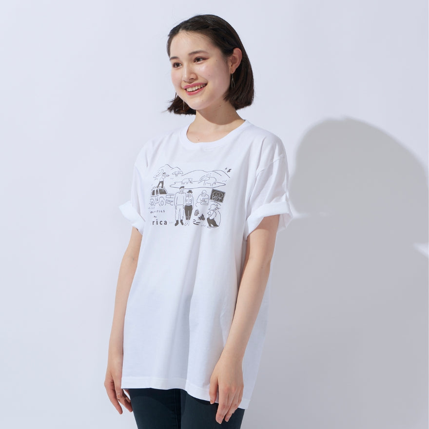 オーガニックコットン Tシャツ  アフリカ シロ地