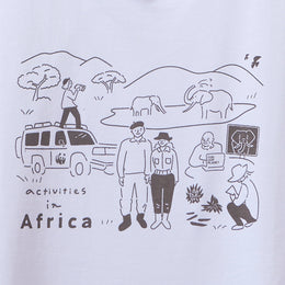オーガニックコットン Tシャツ  アフリカ シロ地