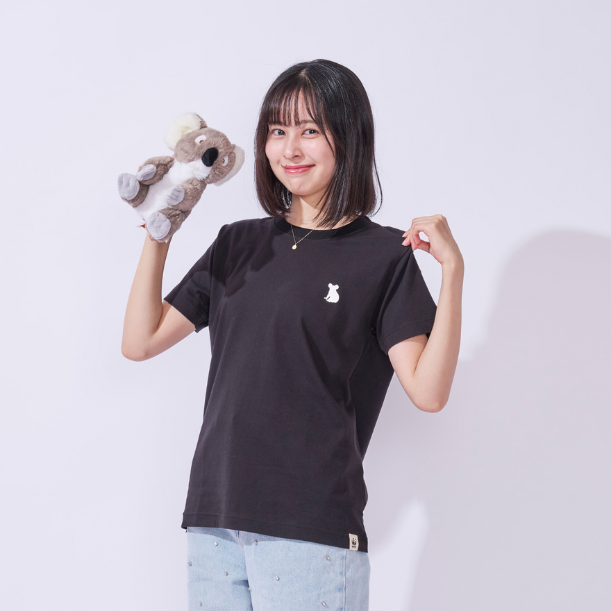 eucalyptus オーガニックコットンT (Black)【オーストラリア森林 eucalyptus オーガニックコットンT (Black)【オーストラリア森林