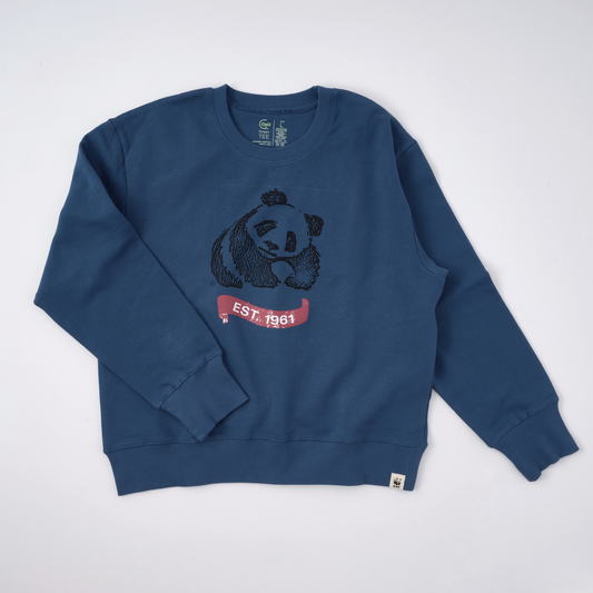 オーガニックコットン WWF1961PANDA スウェット ブルーグレー