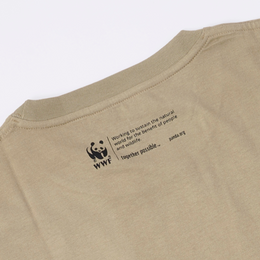 オーガニックコットン Tシャツ マナヅル1 カーキ