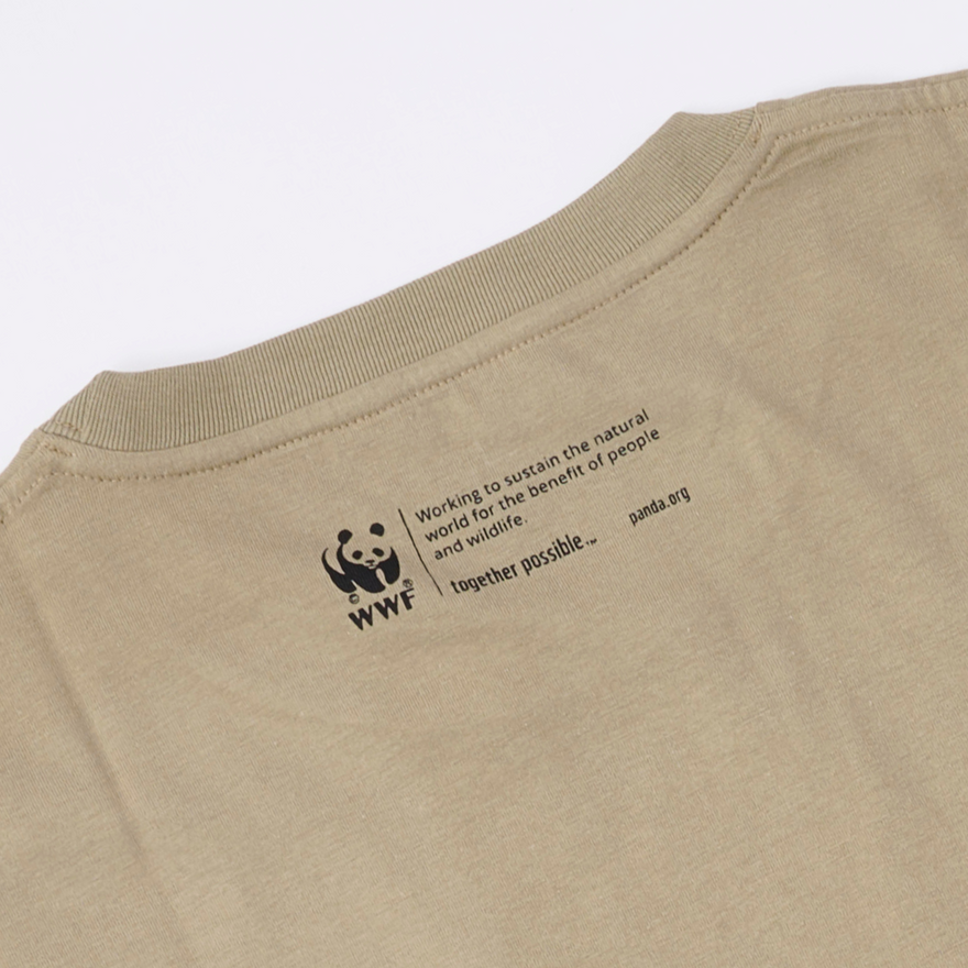 オーガニックコットン Tシャツ マナヅル1 カーキ