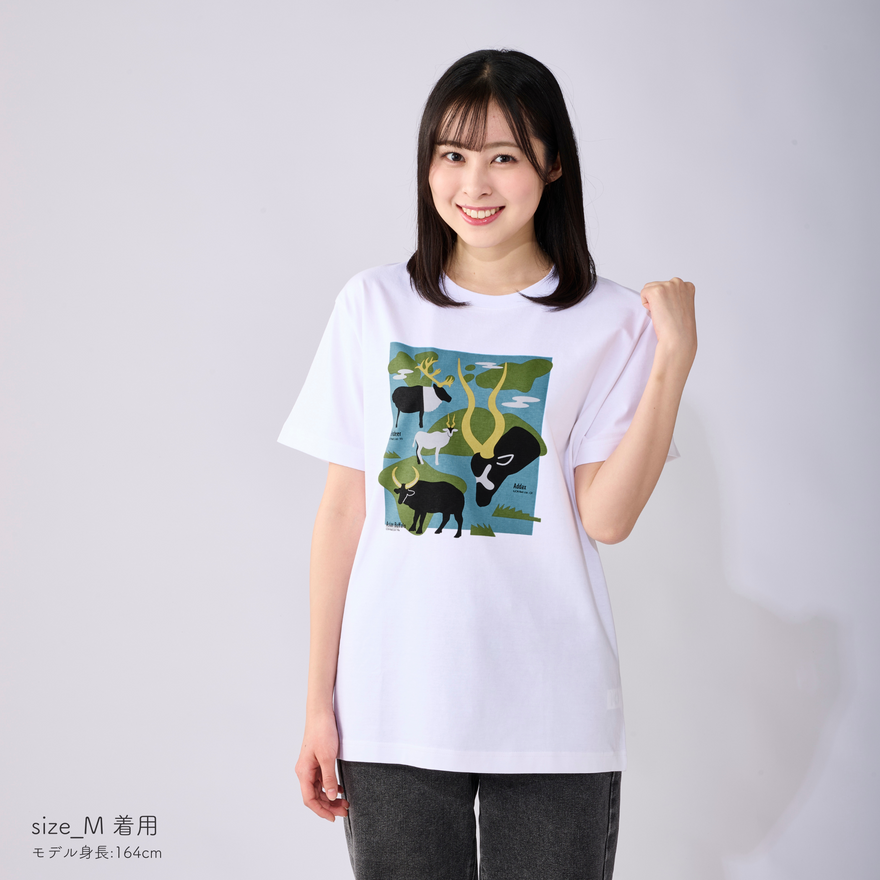 オーガニックコットン Tシャツ 角 白地