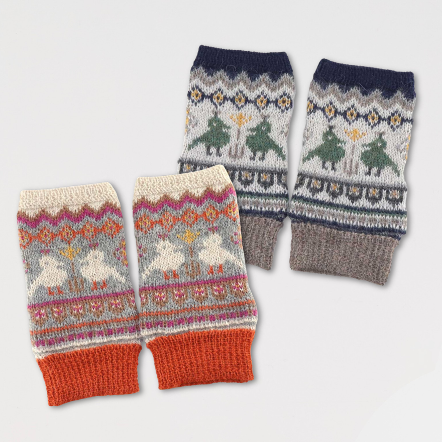 アルパカ リスト ウォーマー   鳥のダンス