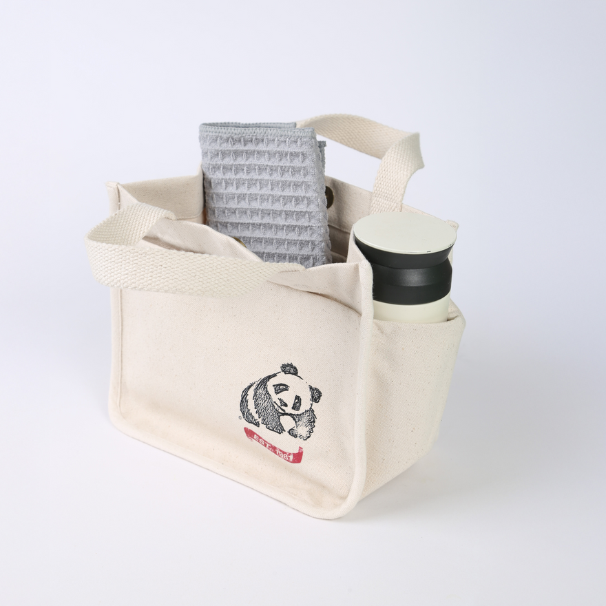 WWF 1961 PANDA 3ポケッツ ミニパイピングトート GOTS認証 – WWF WWF 1961 PANDA 3ポケッツ ミニパイピングトート GOTS認証 – WWF
