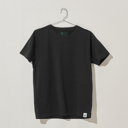 オーガニックコットンTシャツ 無地 クロ