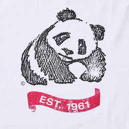オーガニックコットン WWF 1961 PANDA Tシャツ シロ地