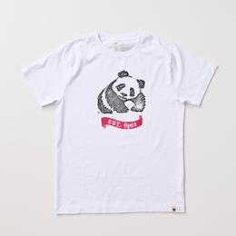 オーガニックコットン WWF 1961 PANDA Tシャツ シロ地