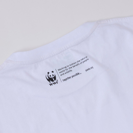 オーガニックコットン WWF 1961 PANDA Tシャツ シロ地