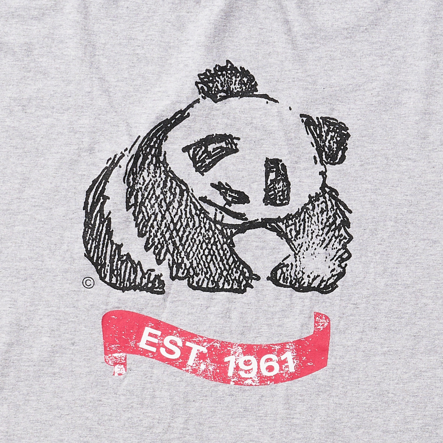 オーガニックコットン WWF 1961 PANDA Tシャツ 杢グレー