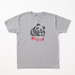オーガニックコットン WWF 1961 PANDA Tシャツ 杢グレー
