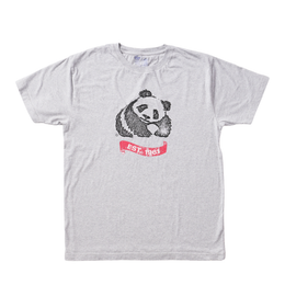 オーガニックコットン WWF 1961 PANDA Tシャツ 杢グレー 男女兼用
