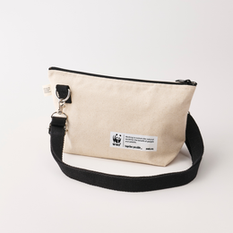 ショルダーポーチ GOTS認証 14ozキャンバス地 生成り