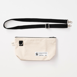 ショルダーポーチ GOTS認証 14ozキャンバス地 生成り