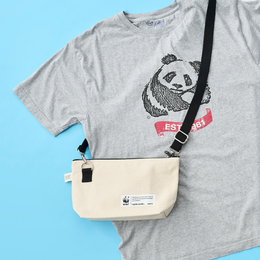 ショルダーポーチ GOTS認証 14ozキャンバス地 生成り