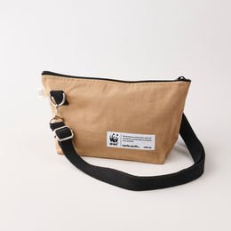 ショルダーポーチ GOTS認証 コットンツイル地 ベージュ
