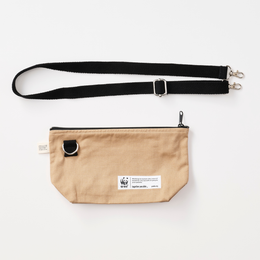 ショルダーポーチ GOTS認証 コットンツイル地 ベージュ