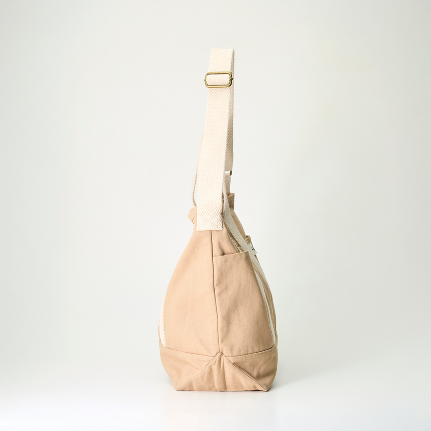 ポケットトート GOTS認証 コットンツイル地 ベージュ