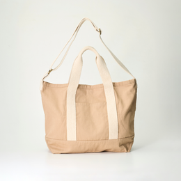 ポケットトート GOTS認証 コットンツイル地 ベージュ