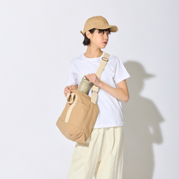 ポケットトート GOTS認証 コットンツイル地 ベージュ