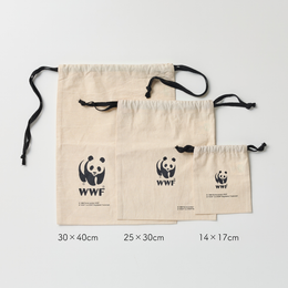 パンダ きんちゃく袋 3サイズセット GOTS認証