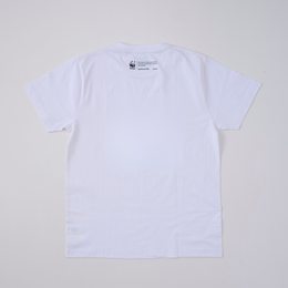 オーガニックコットン Tシャツ マヌルネコとナキウサギ 白地 男女兼用