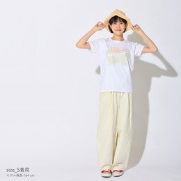 オーガニックコットン Tシャツ マヌルネコの叫び 白地 男女兼用