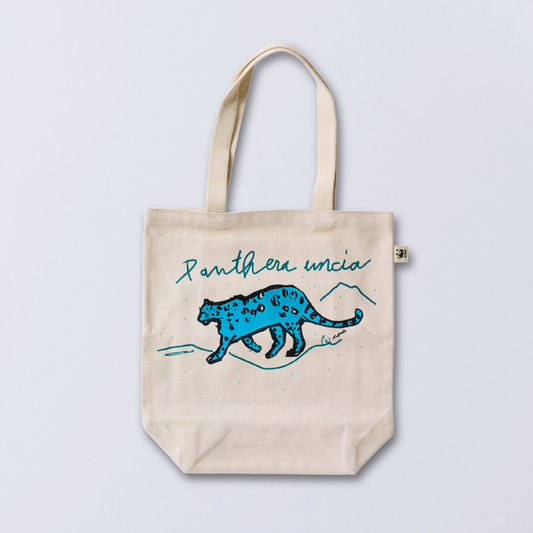 歩くユキヒョウ 縦長トート