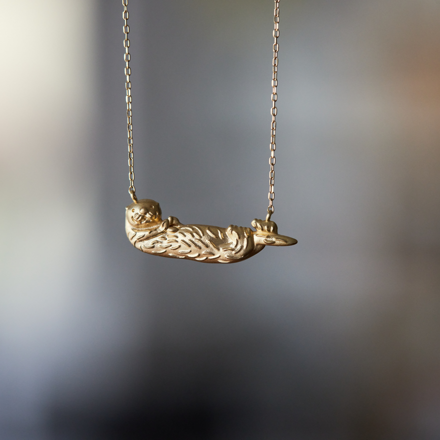 K18ゴールド「ラッコ」ネックレス