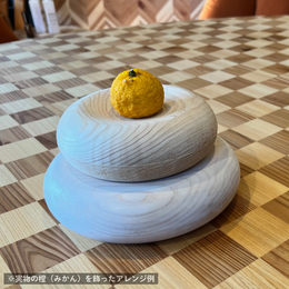 小物トレーにもなる 木製 鏡餅飾り 森林認証