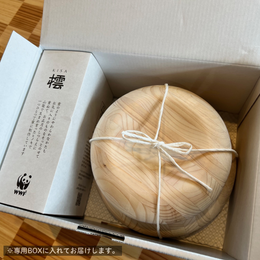 小物トレーにもなる 木製 鏡餅飾り 森林認証