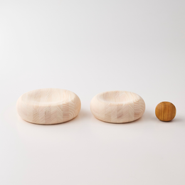 小物トレーにもなる 木製 鏡餅飾り 森林認証