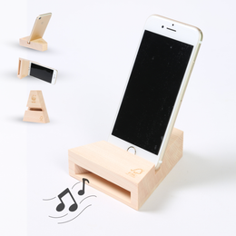 木製 スマホスタンドスピーカー 森林認証