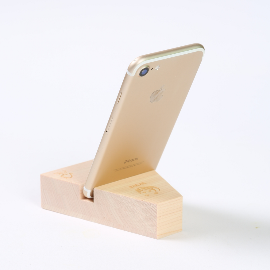 木製 スマホスタンドスピーカー 森林認証