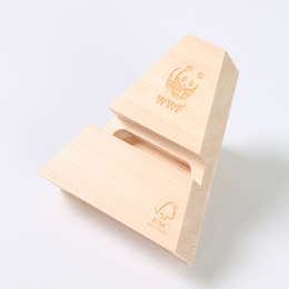 木製 スマホスタンドスピーカー 森林認証