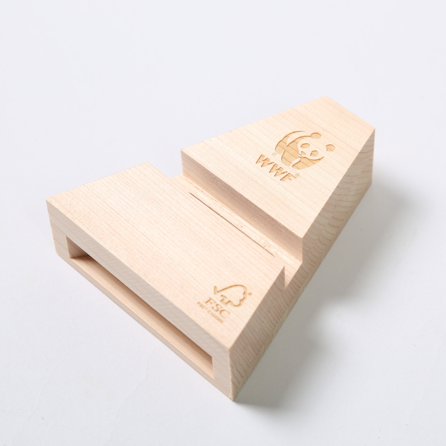 木製 スマホスタンドスピーカー 森林認証