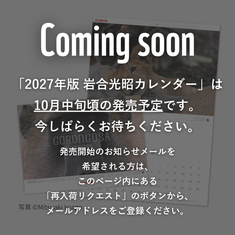 【10月中旬頃発売予定】2027 岩合光昭カレンダー