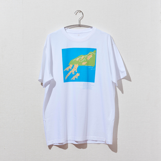 オーガニックコットン Tシャツ ユキヒョウ 白地