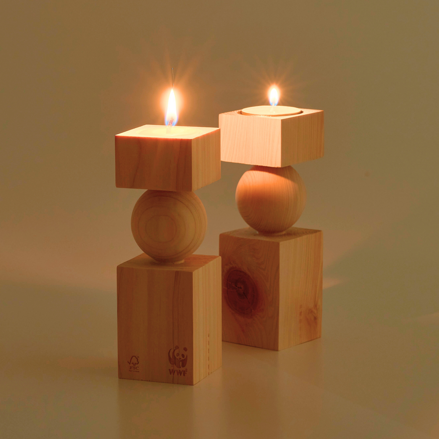木製キャンドルスタンド 森林認証 – WWFジャパン PANDA SHOP 木製キャンドルスタンド 森林認証 – WWFジャパン PANDA SHOP