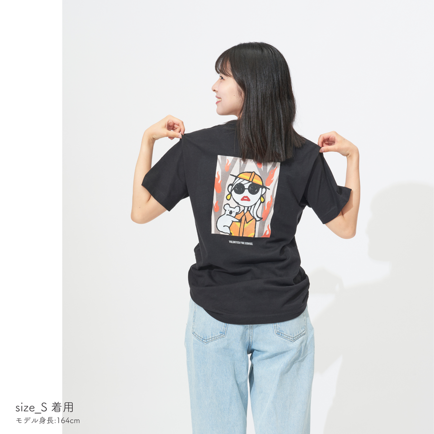 VOLUNTEER FIRE SERVICE オーガニックコットンT (Black VOLUNTEER FIRE SERVICE オーガニックコットンT (Black